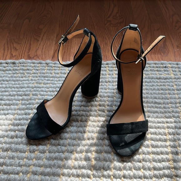 JCrew Black Suede Sandal - Picture 1 of 3